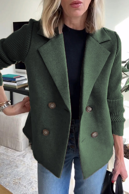 Nova | Fitted Blazer with Ribbed Sleeve Detail