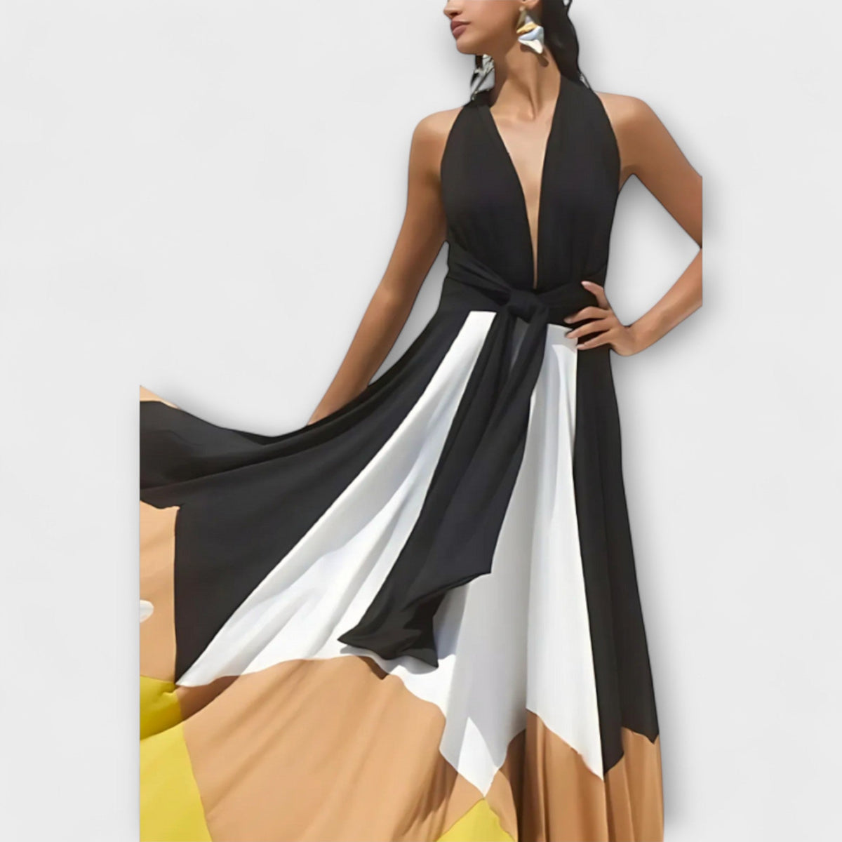 Style200™ | Nava - Open Back Maxi Dress for Special Occasions