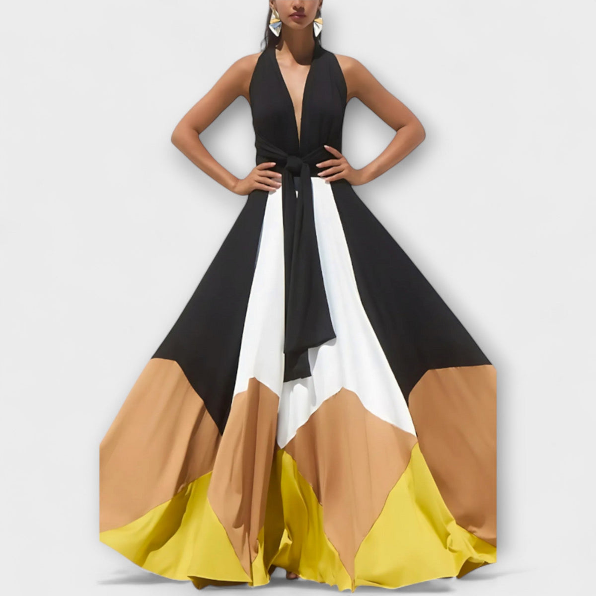 Style200™ | Nava - Open Back Maxi Dress for Special Occasions