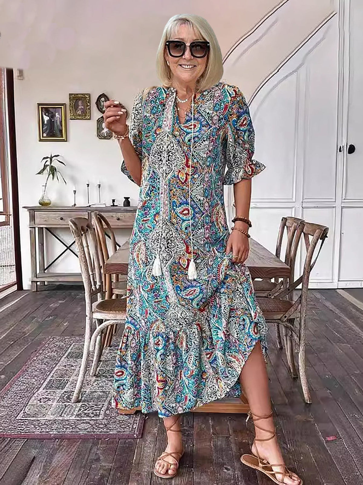 Gene™ | Boho Chic Maxi Dress for Any Occasion