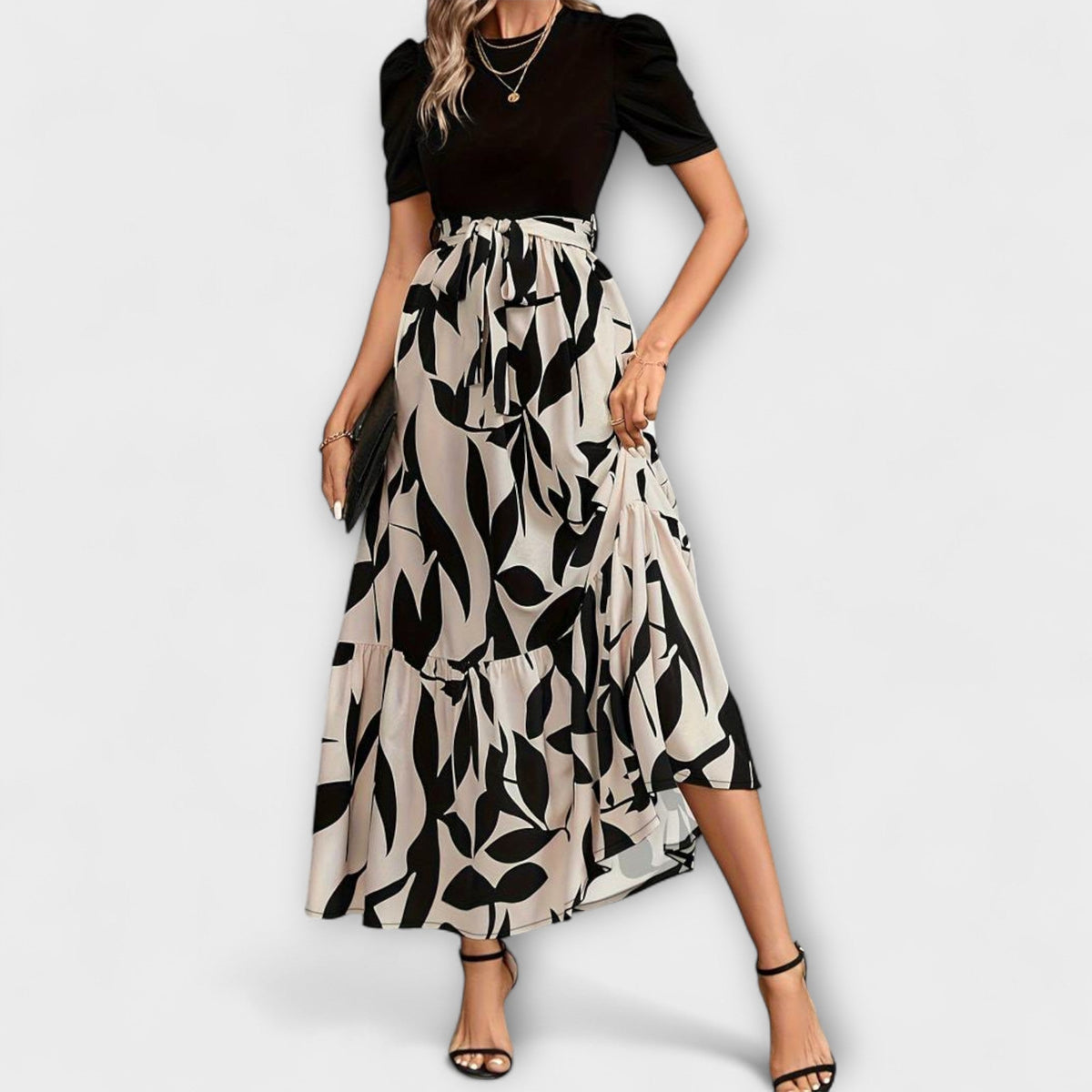 Style200™ | Floral Pattern Summer Dress for Outdoor Gatherings
