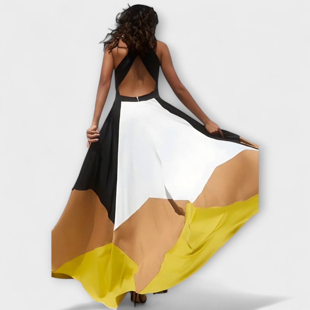 Style200™ | Nava - Open Back Maxi Dress for Special Occasions