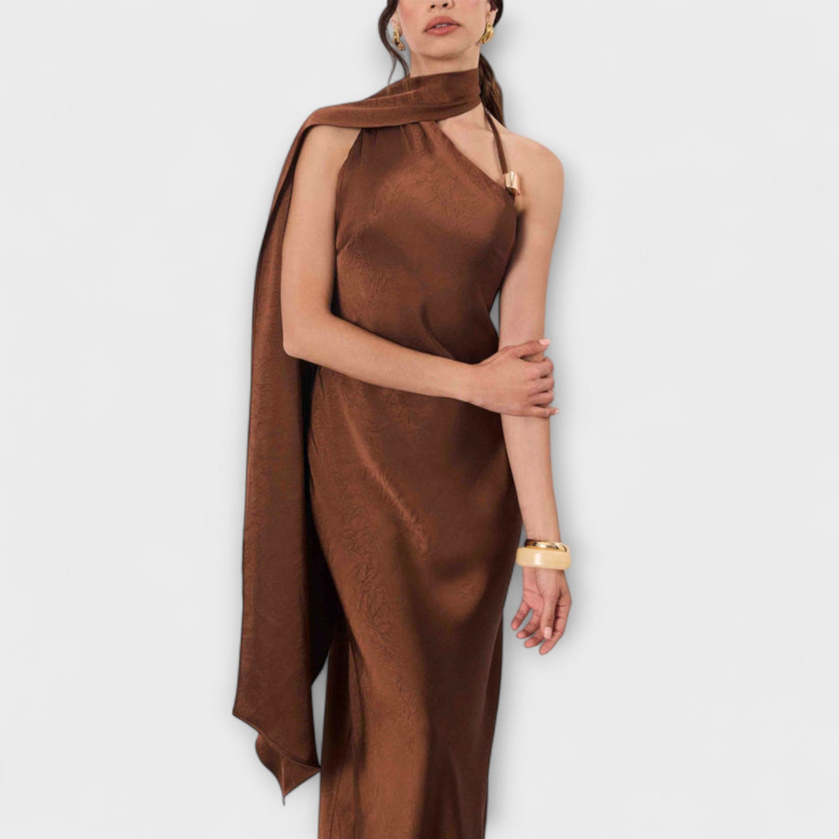 Style200™ | Azura Satin Maxi Dress for Evening Events