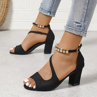 Sadie™ | Women's Block Heel Ankle Strap Peep Toe Dress Sandals
