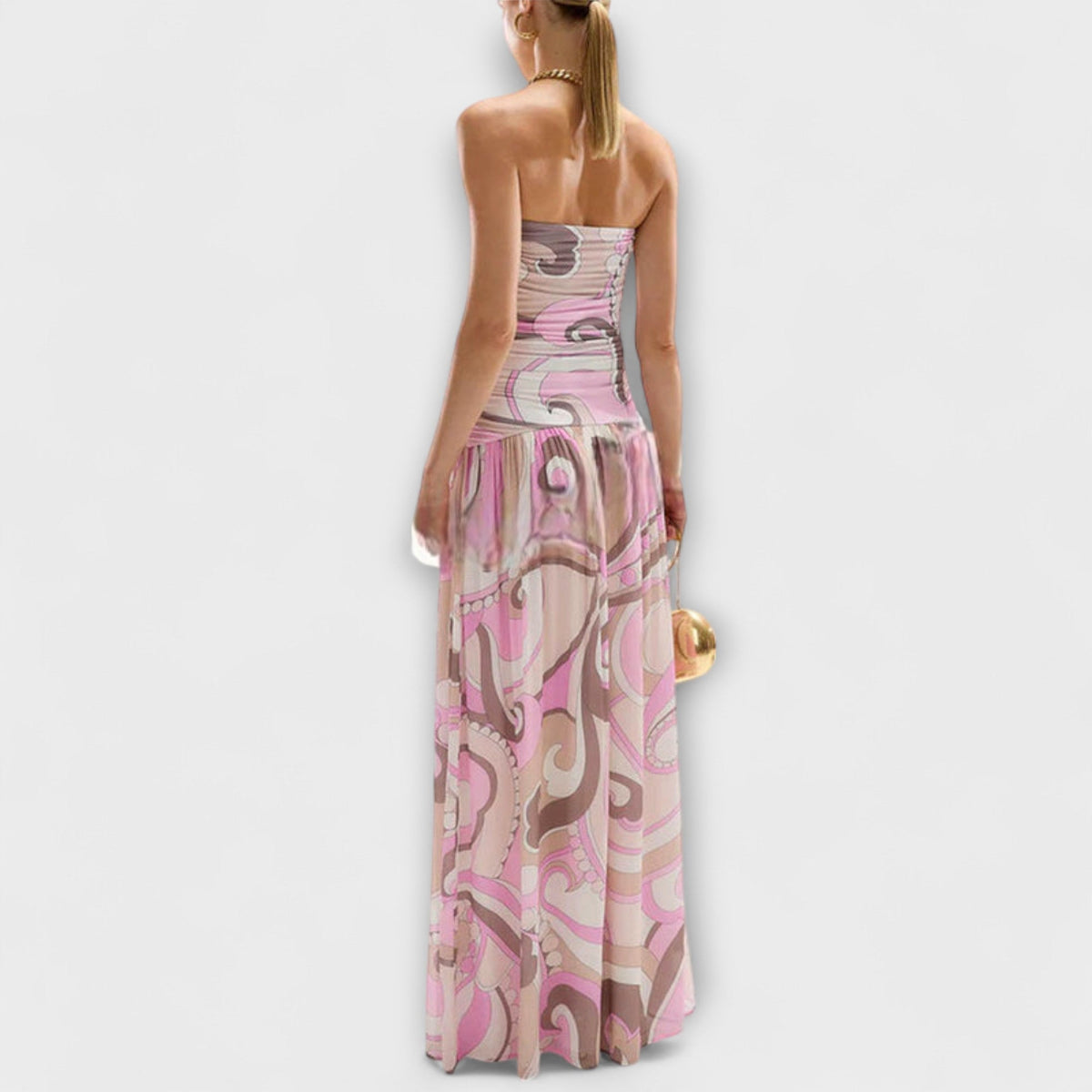 Style200™ | Pastel Off-Shoulder Maxi Dress for Summer Events