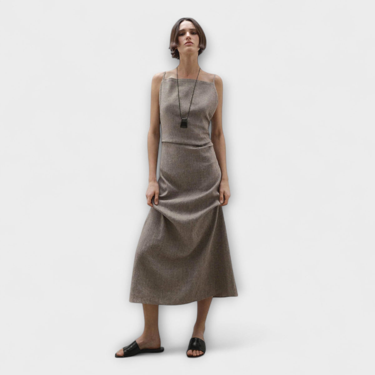 Style200™ | Clara - Linen Blend Maxi Dress for Effortless Style