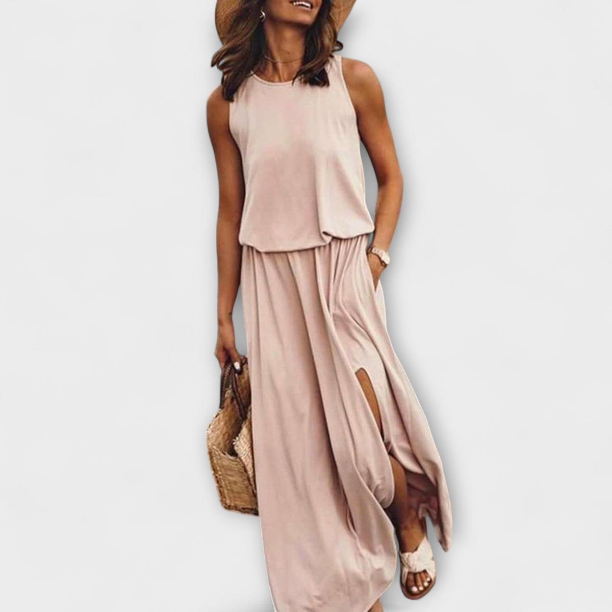 Style200™ | Flowy Sleeveless Dress for Summer Outings