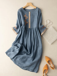 Sydney™ | Women’s Summer Embroidered Ethnic Midi Dress