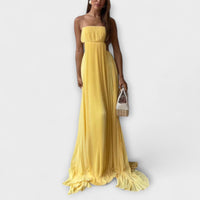 Style200™ | Chic Pleated Cutout Maxi Dress for Any Occasion