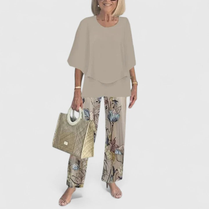 Fern™ | Women's Casual Floral Print Top and Wide-Leg Pants Set