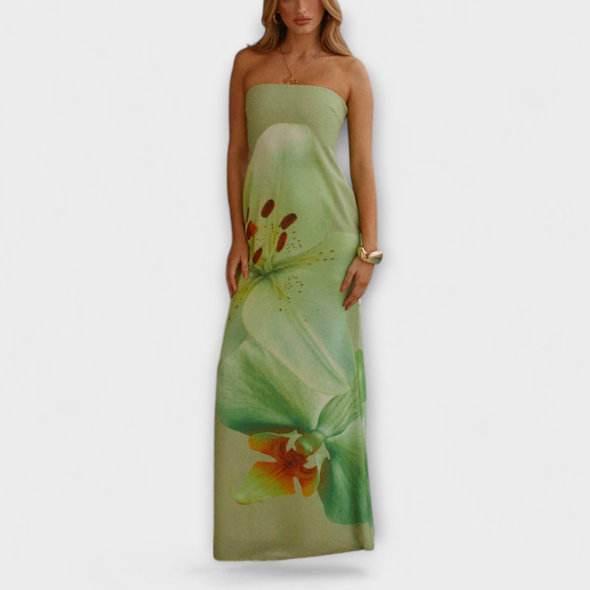 Style200™ | Chic Off-Shoulder Maxi Dress for Any Occasion
