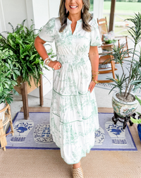 Eliza™ | Classic Toile Maxi Dress for Any Occasion