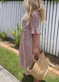 Stella™ | Zora Sable Short-Sleeve Midi Dress for Every Occasion