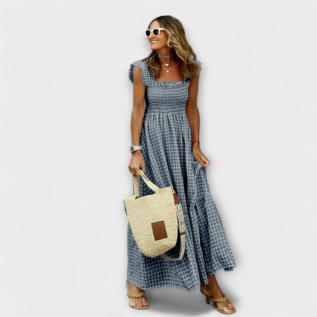 Style200™ | Chic Ruffled Sleeve Maxi Dress for Any Occasion