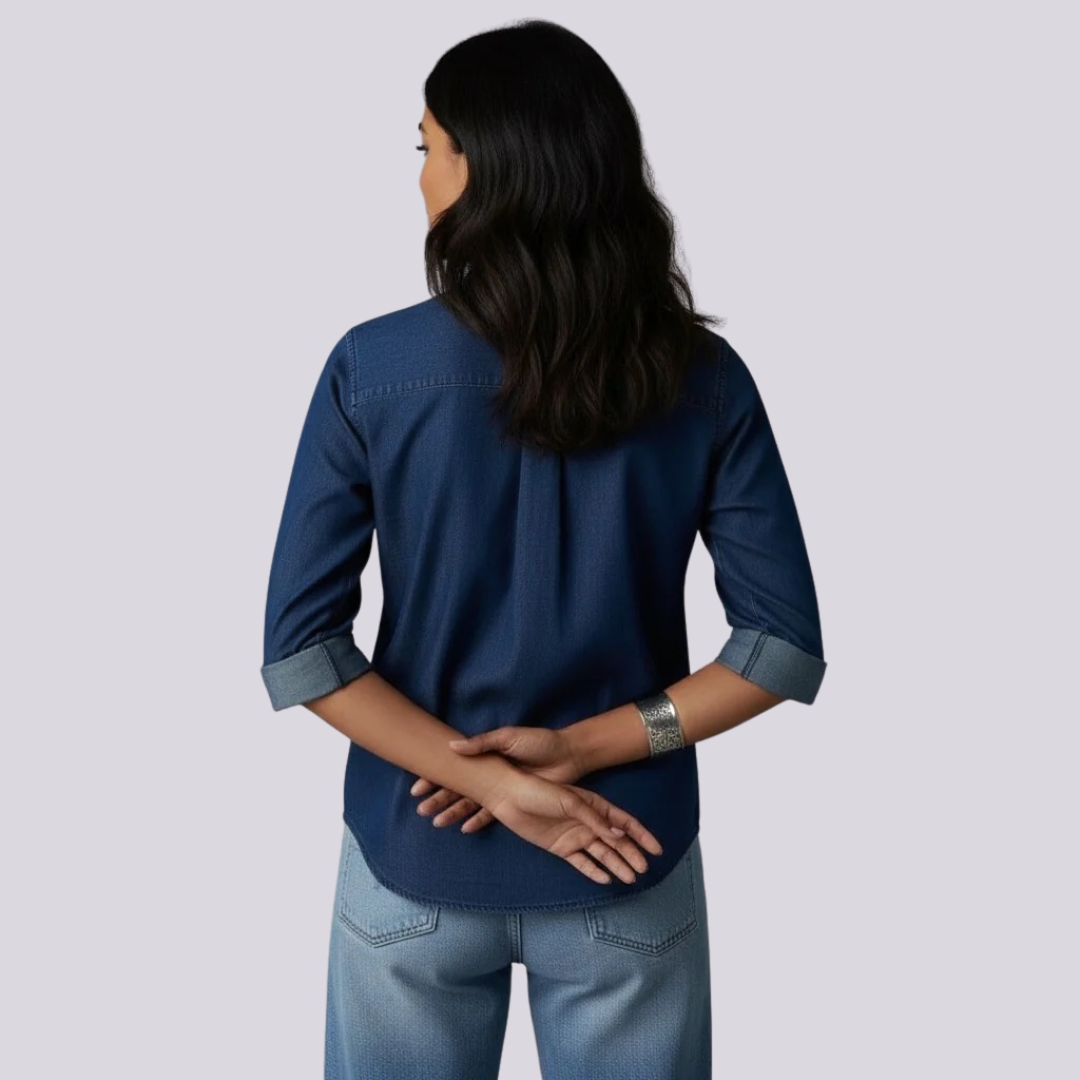 Nerelle™ | Lightweight V-Neck Button-Down Top