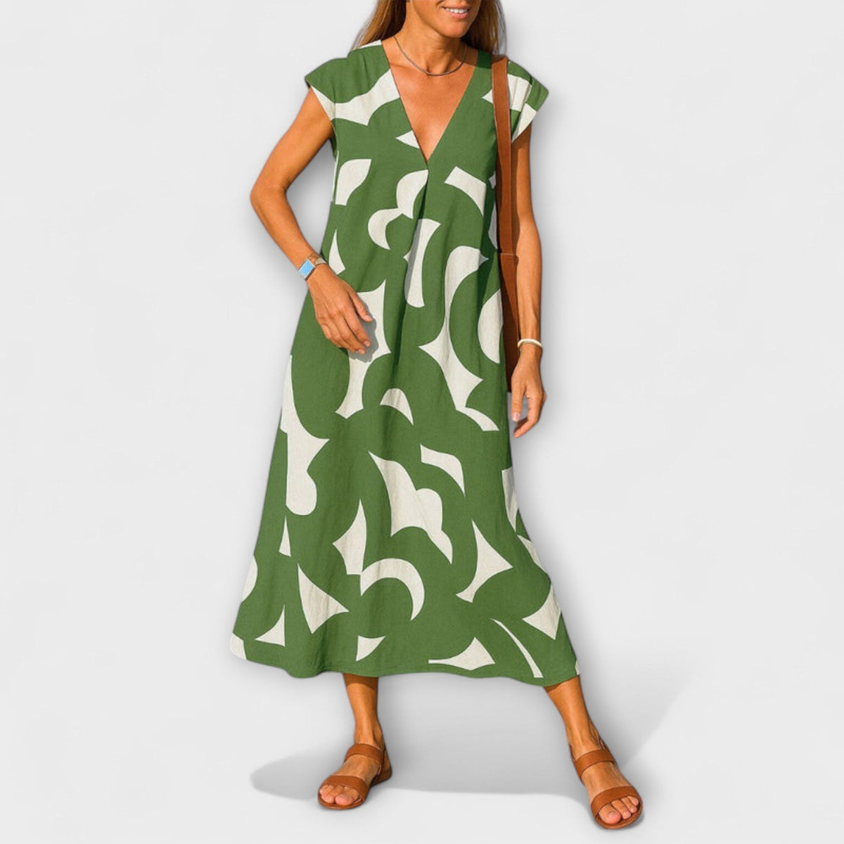 Style200™ | Linae – V-Neck Dress for Any Occasion