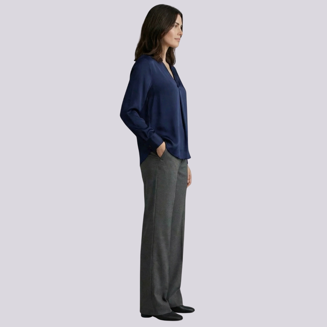 Calira™ | Twist Detail V-Neck Blouse