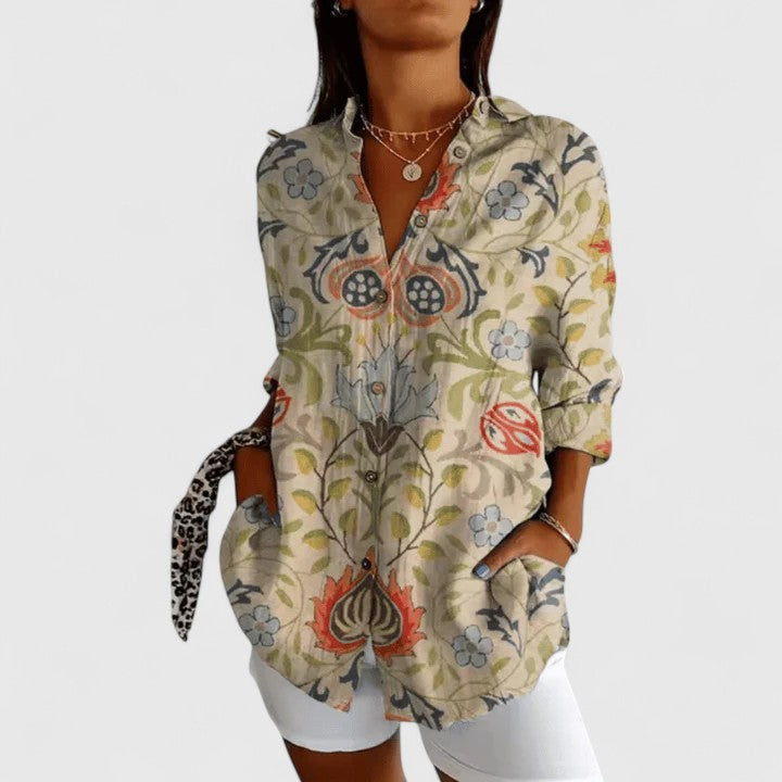 Style200™ | Chic Floral Blouse for Stylish Occasions