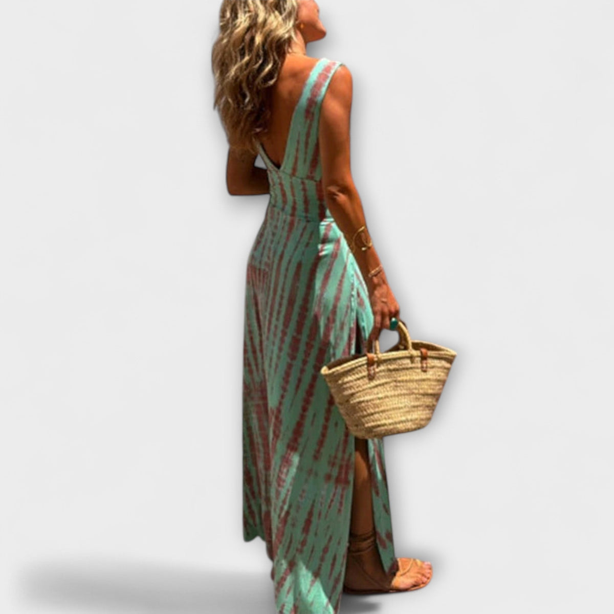 Style200™ | Ella Eleanor Tie-Dye Cutout Stretch Dress for Events