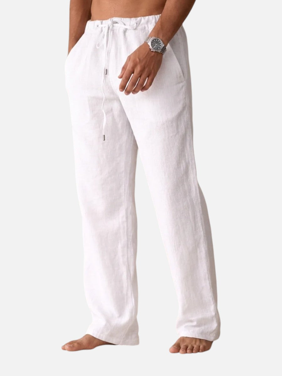 Hollis Relaxed Linen-Blend Trousers