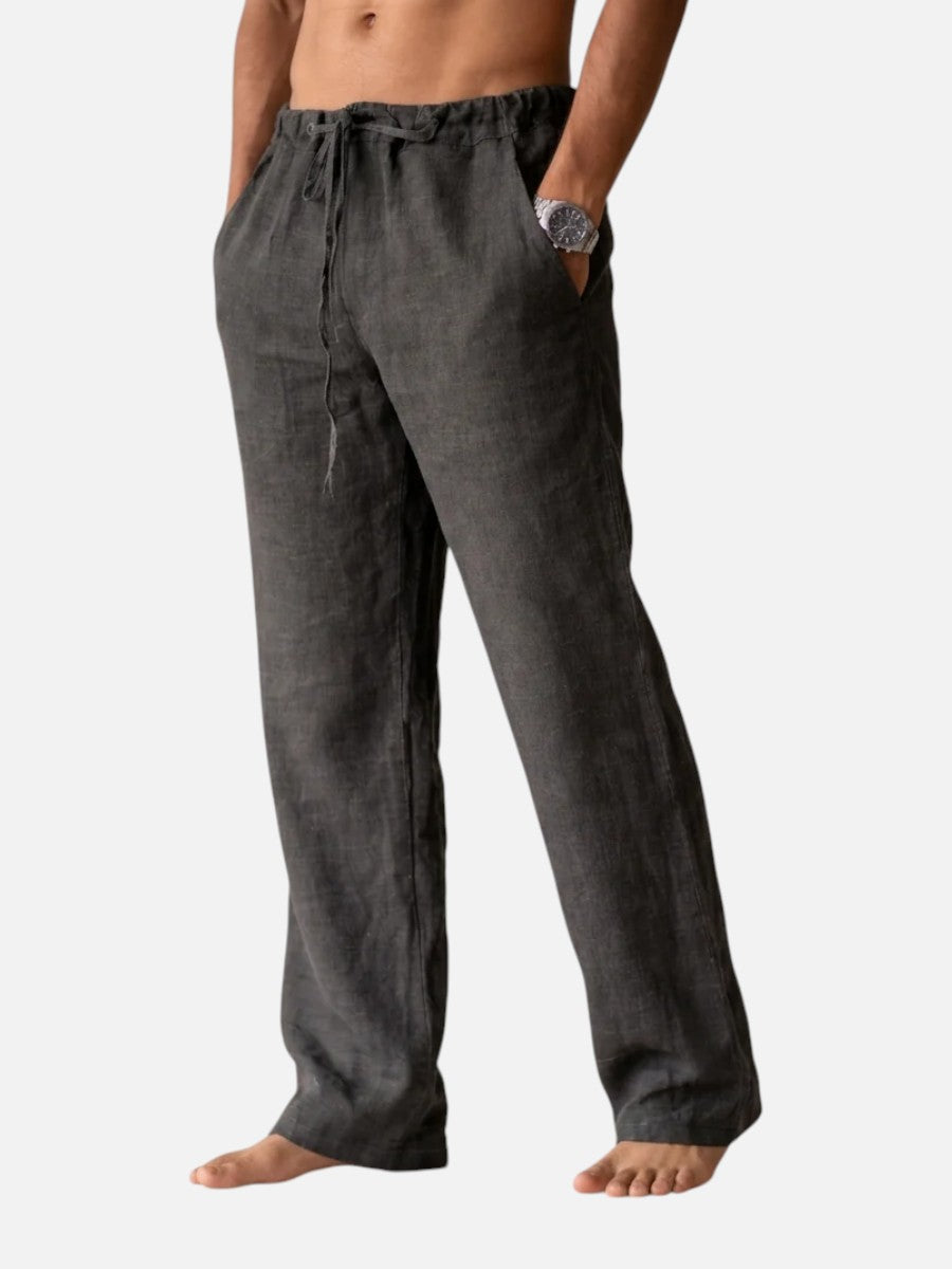 Hollis Relaxed Linen-Blend Trousers