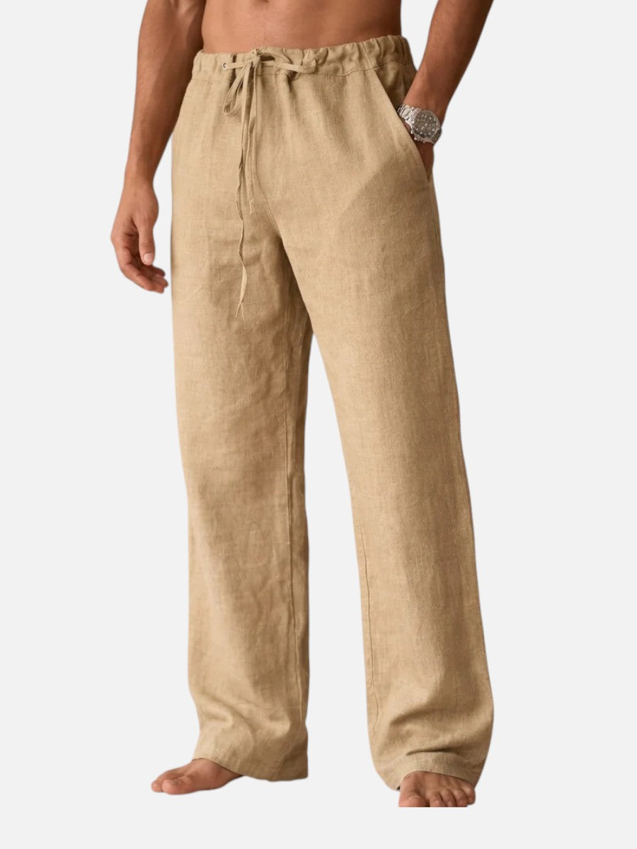 Hollis Relaxed Linen-Blend Trousers