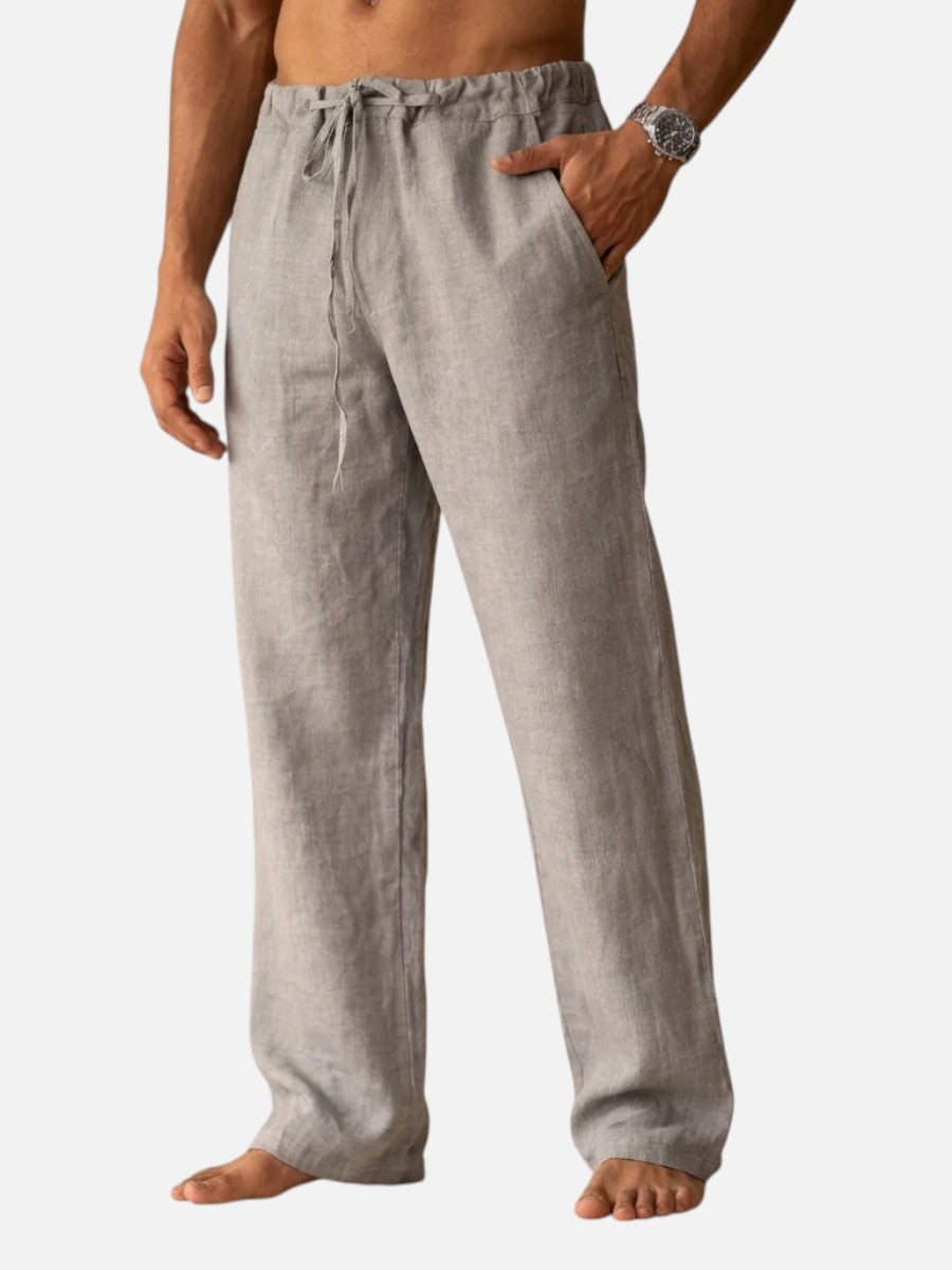 Hollis Relaxed Linen-Blend Trousers