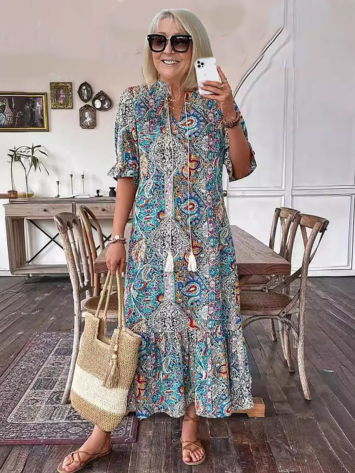 Gene™ | Boho Chic Maxi Dress for Any Occasion