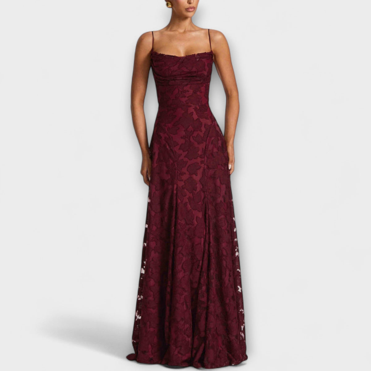 Style200™ | Floral Lace Maxi Dress for Special Occasions