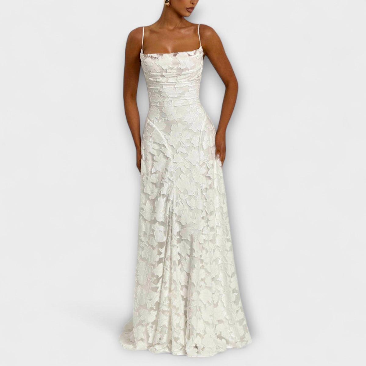 Style200™ | Floral Lace Maxi Dress for Special Occasions