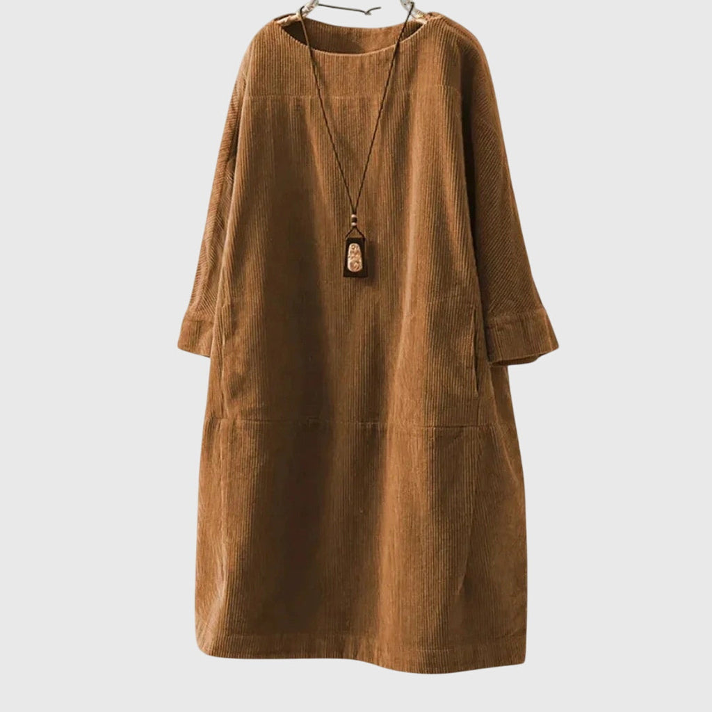 Style200™ | Chic Corduroy Midi Dress for Every Occasion