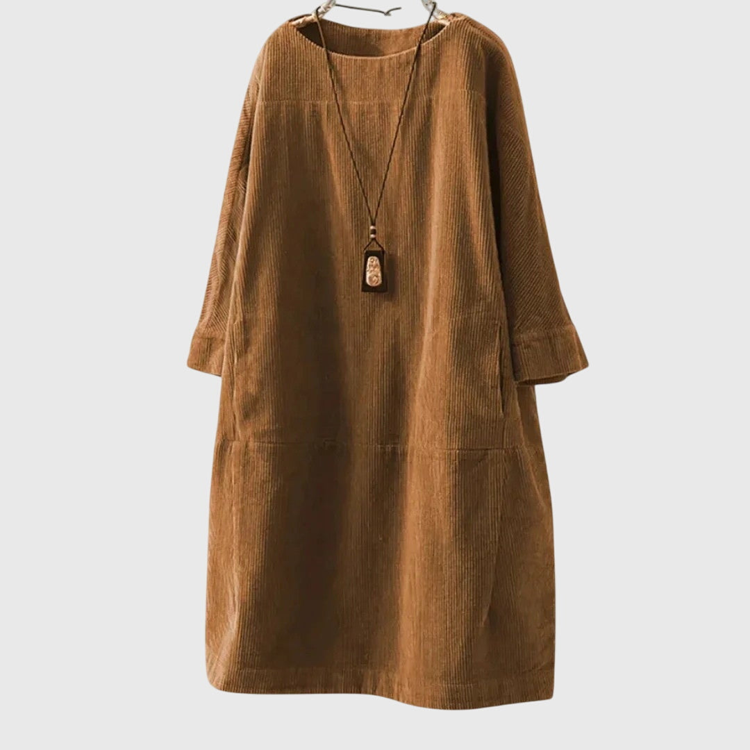 Style200™ | Chic Corduroy Midi Dress for Every Occasion