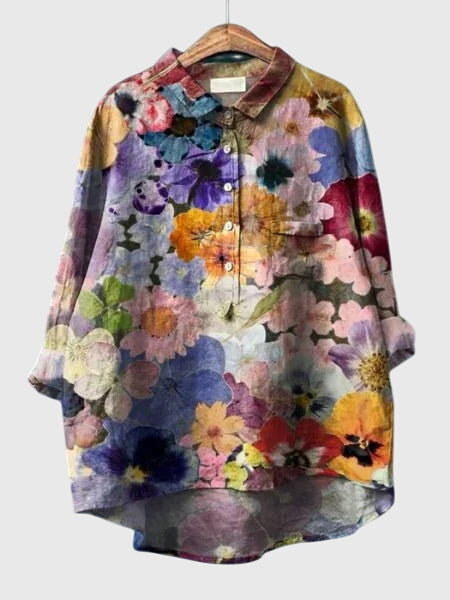 Valeria™ | Valeria™ - Floral Print Chiffon Blouse for Everyday Wear