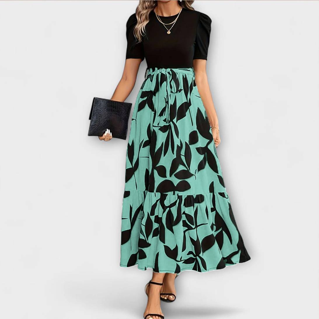 Style200™ | Floral Pattern Summer Dress for Outdoor Gatherings