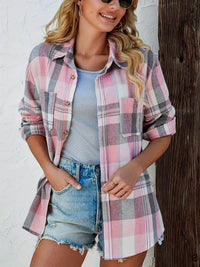 Harper™ | Women's Oversized Plaid Flannel Button-Down Shirt