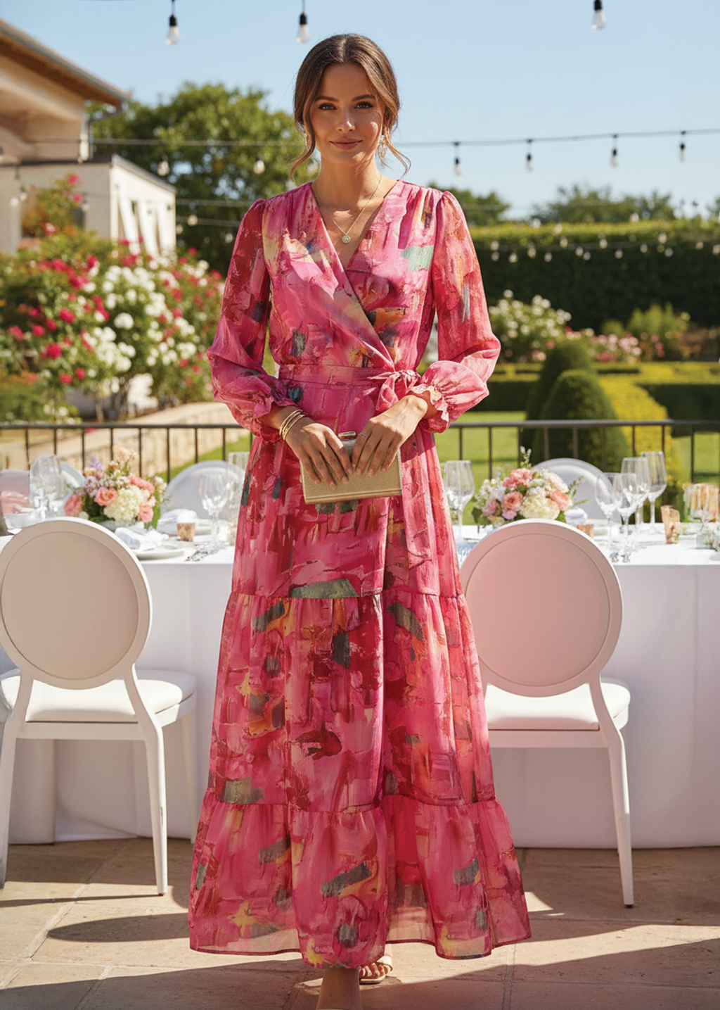 Félicie™ | Nicole - Wrap Tiered Maxi Dress