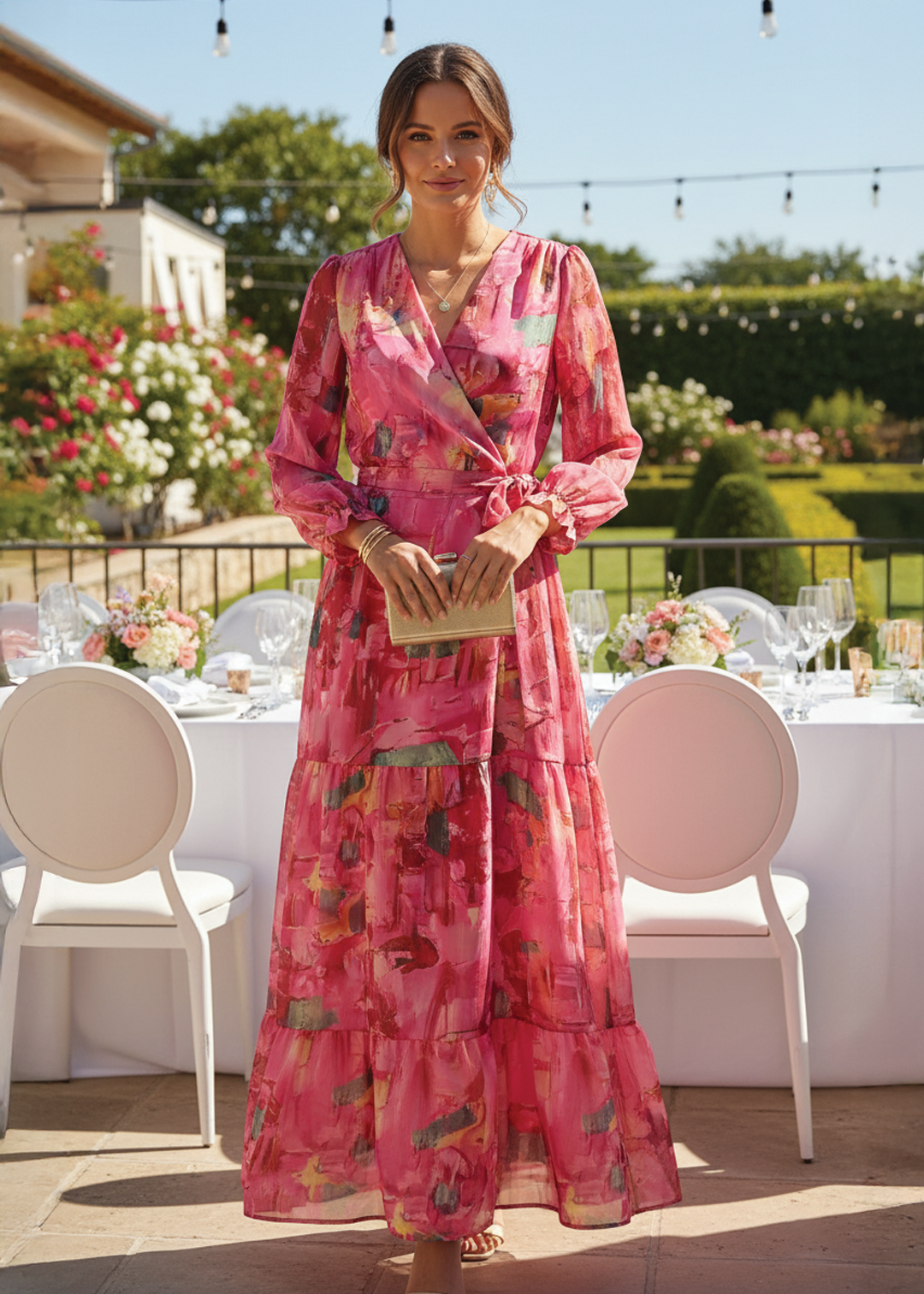 Félicie™ | Nicole - Wrap Tiered Maxi Dress