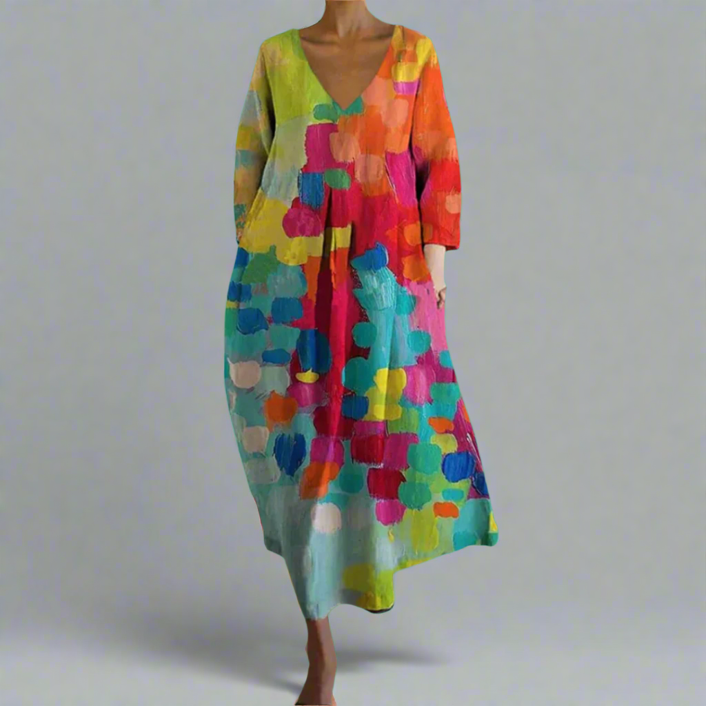 Reese | Abstract Print Maxi Dress