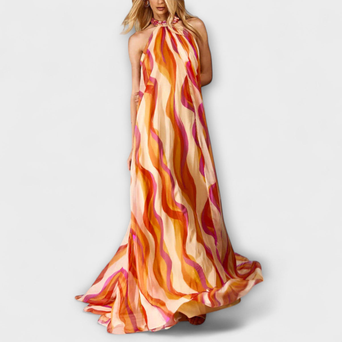 Style200™ | Rumi - Chic Braided Maxi Dress for Beach or Brunch