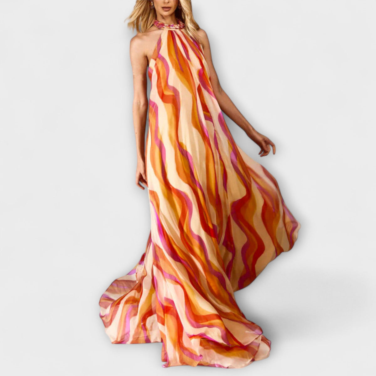 Style200™ | Rumi - Chic Braided Maxi Dress for Beach or Brunch