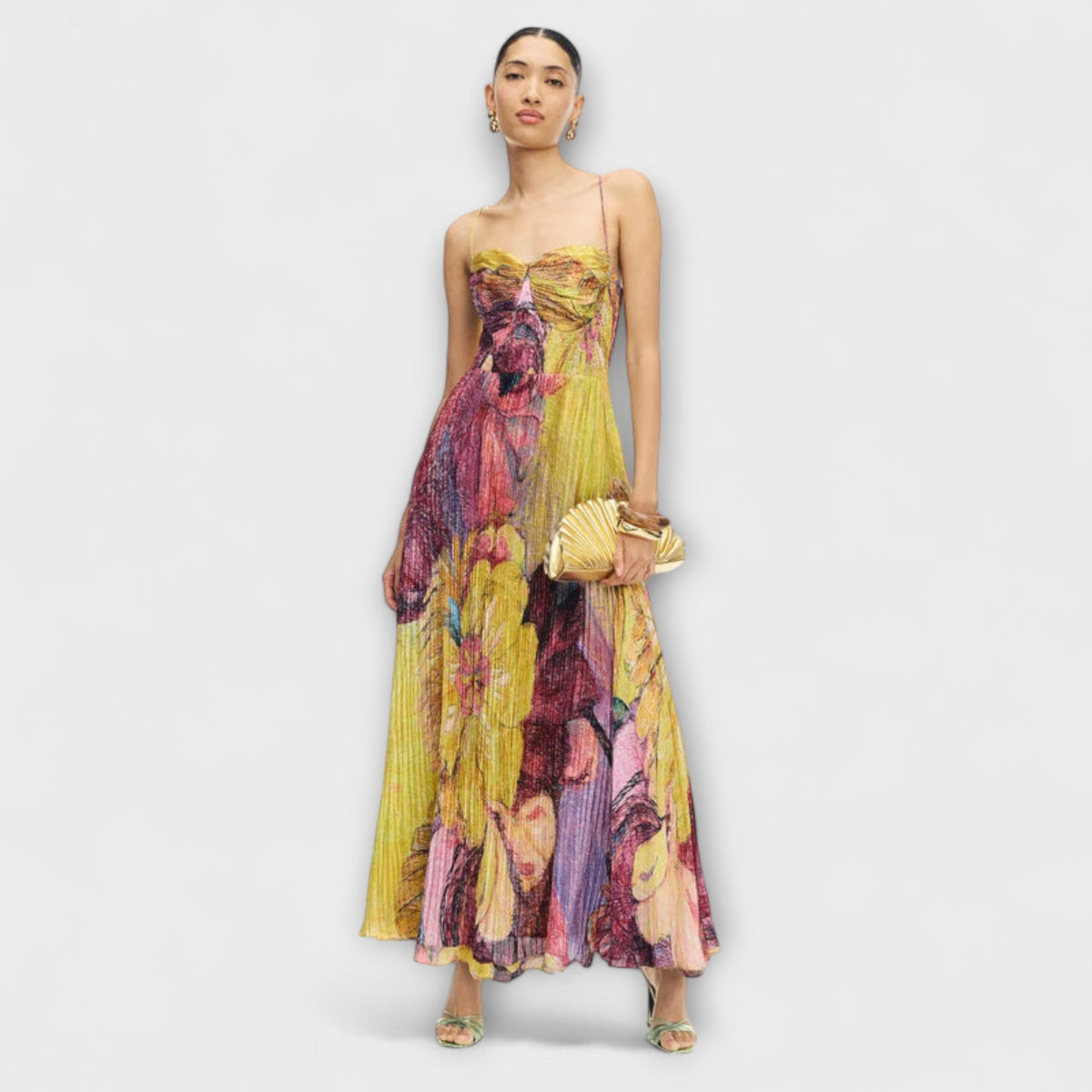 Style200™ | Kiara Ikat Print Maxi Dress for Stylish Occasions