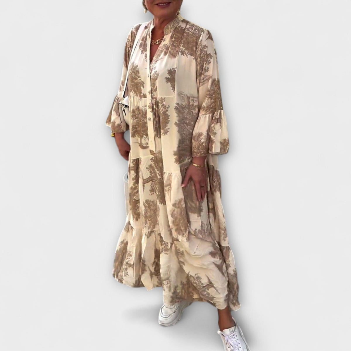 Style200™ | Nerina - Chic Floral Maxi Dress for Special Occasions