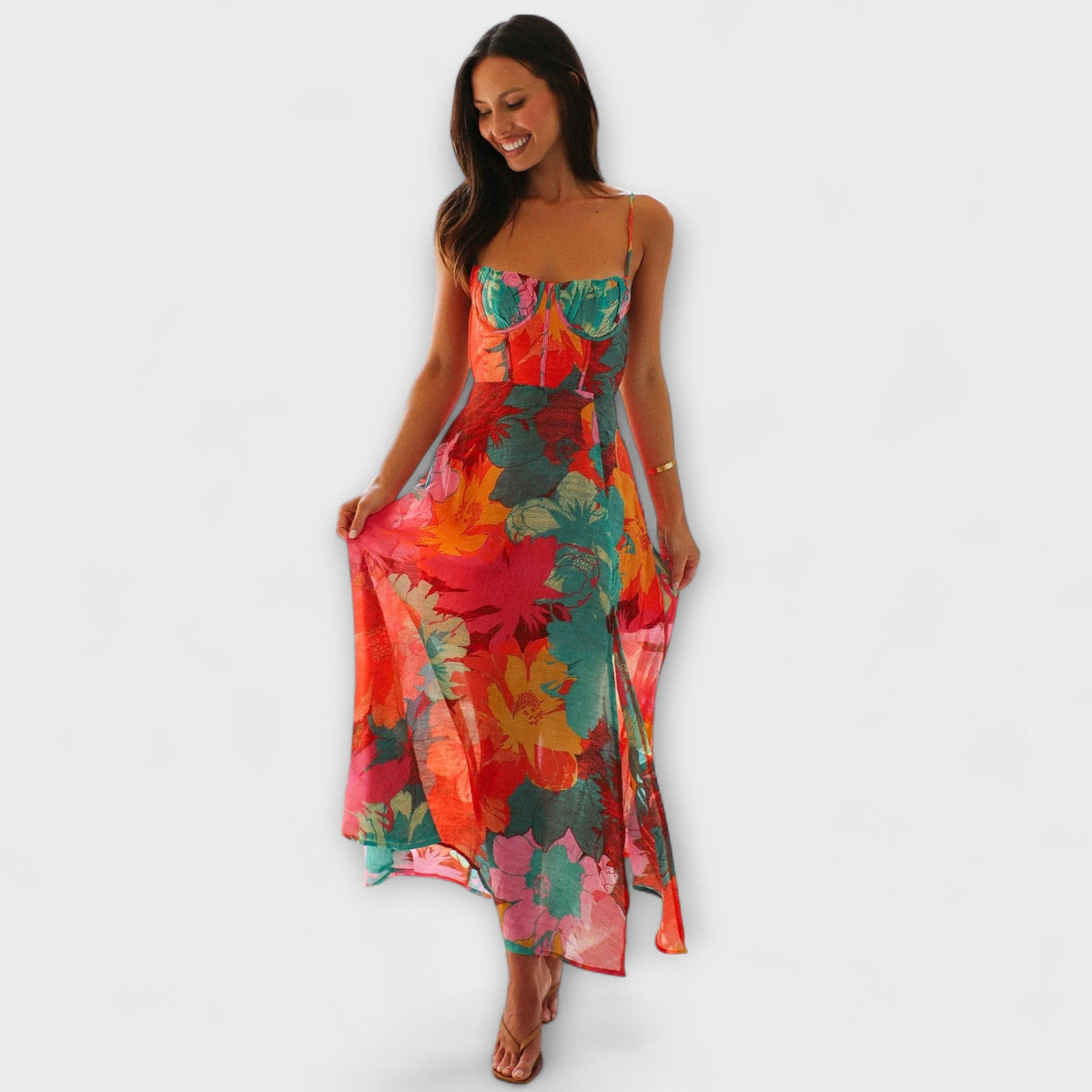 Style200™ | Audrey Floral Print Dress for Women - Ideal for Events and Gatherings
