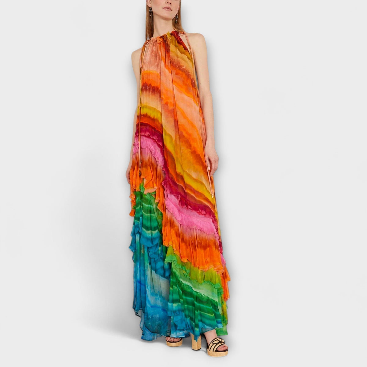 Style200™ | Iris - Flowy Ruffle Evening Gown