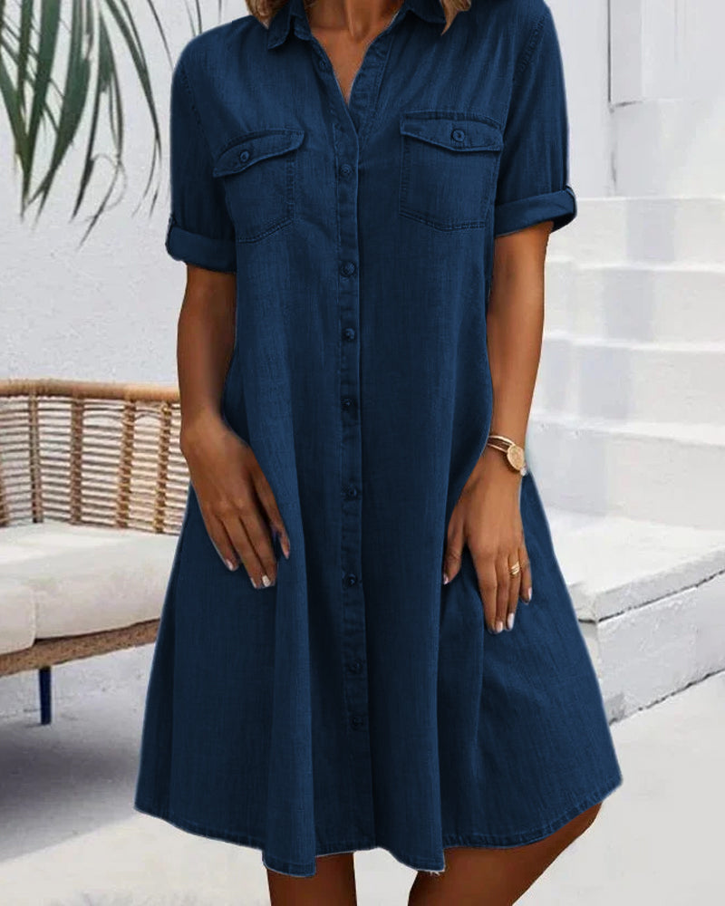 Élise | Short Sleeve Shirt Dress