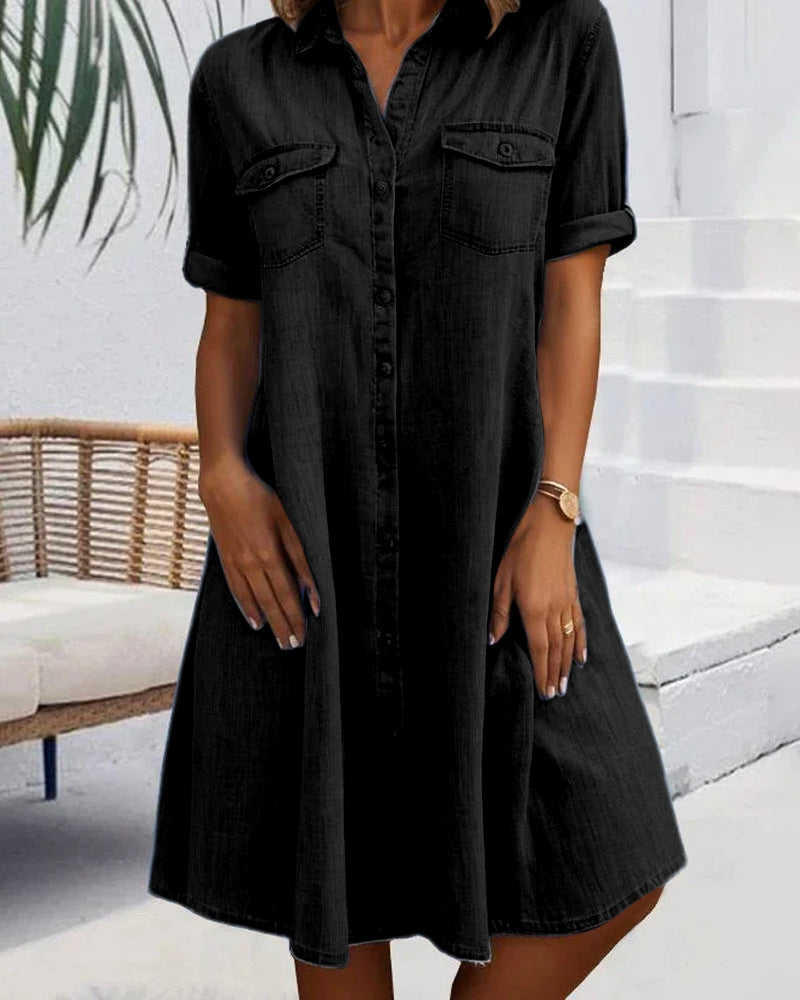 Élise | Short Sleeve Shirt Dress