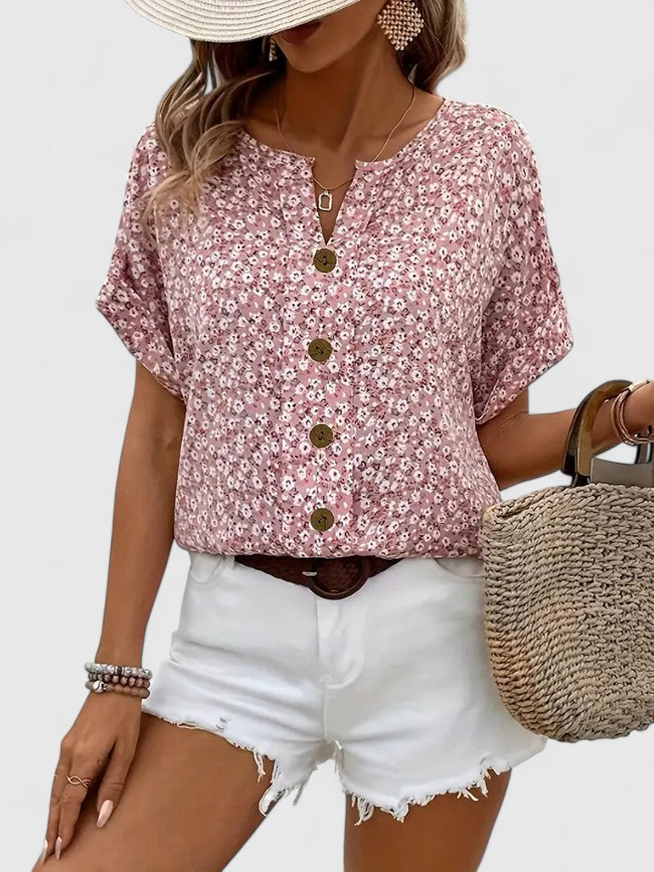 Style200™ | Floral Cotton Summer Blouse for Every Occasion