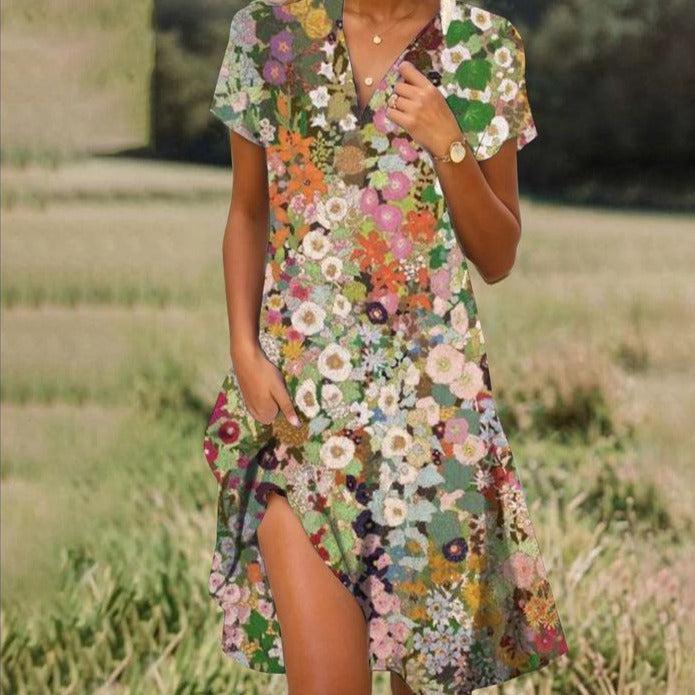 Joséphine™ | Tracy - Floral Midi Summer Dress