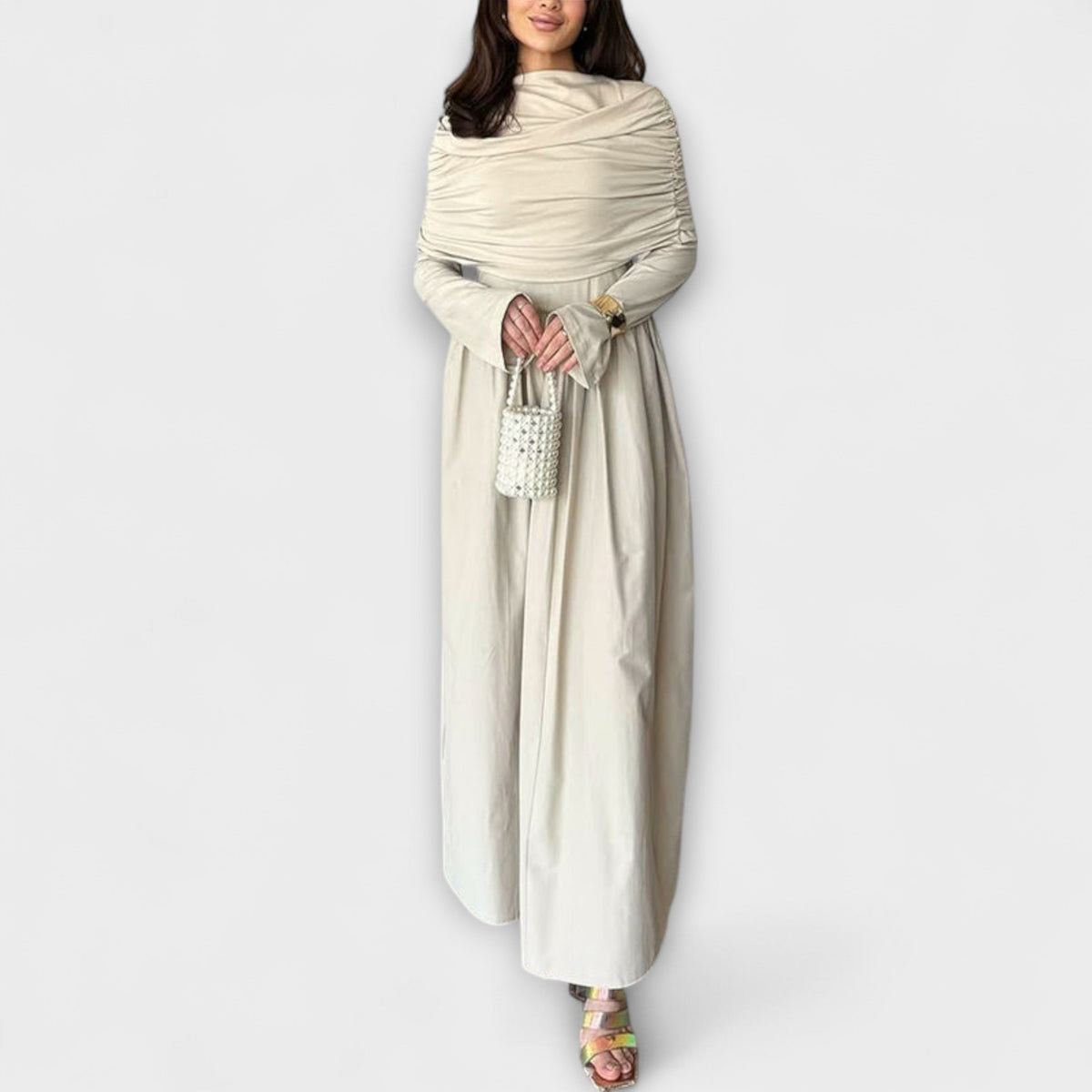 Style200™ | Jessica - Chic Pleated Dress for Everyday Wear