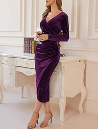 Wendeline™ | Abigail - Elegant Velvet Midi Dress